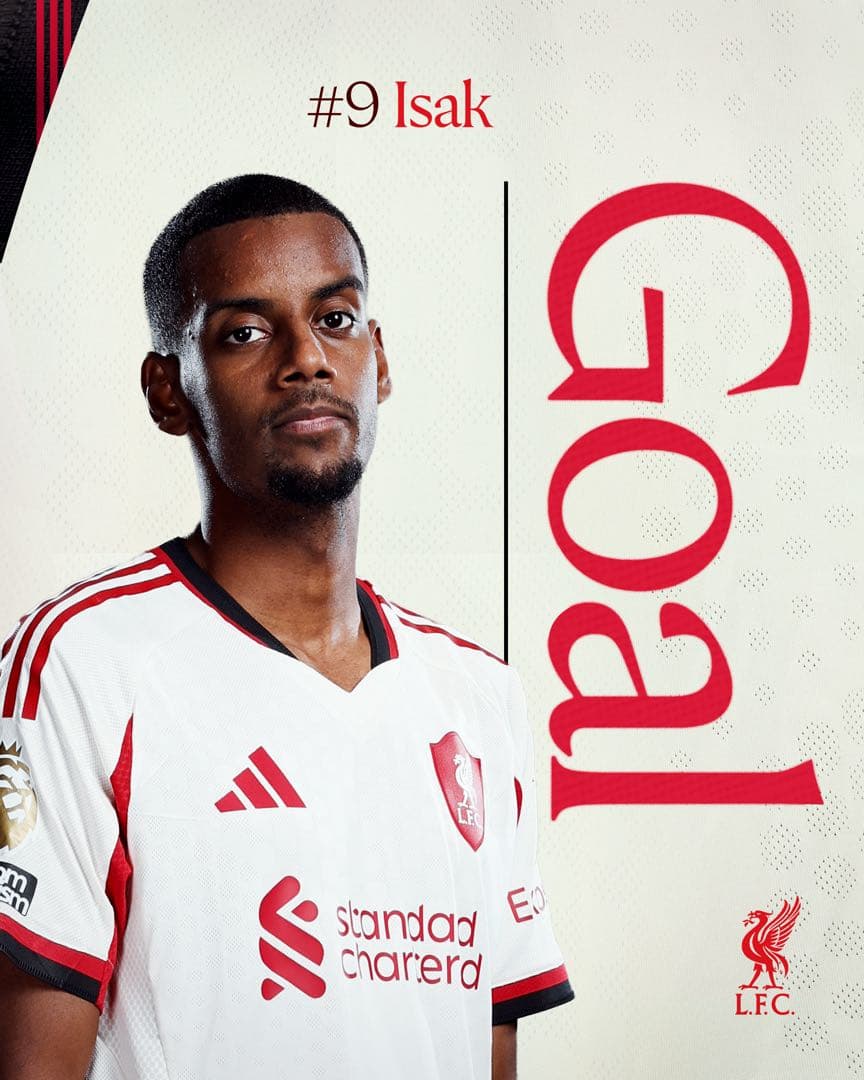 Liverpool FC アウェイ ユニフォーム オーセンティック イサク 9