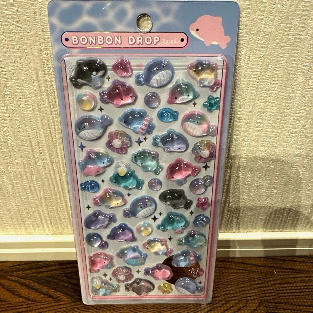 正規品！クーリアボンボンドロップシール 水族館シリーズ　コンプリート6種類