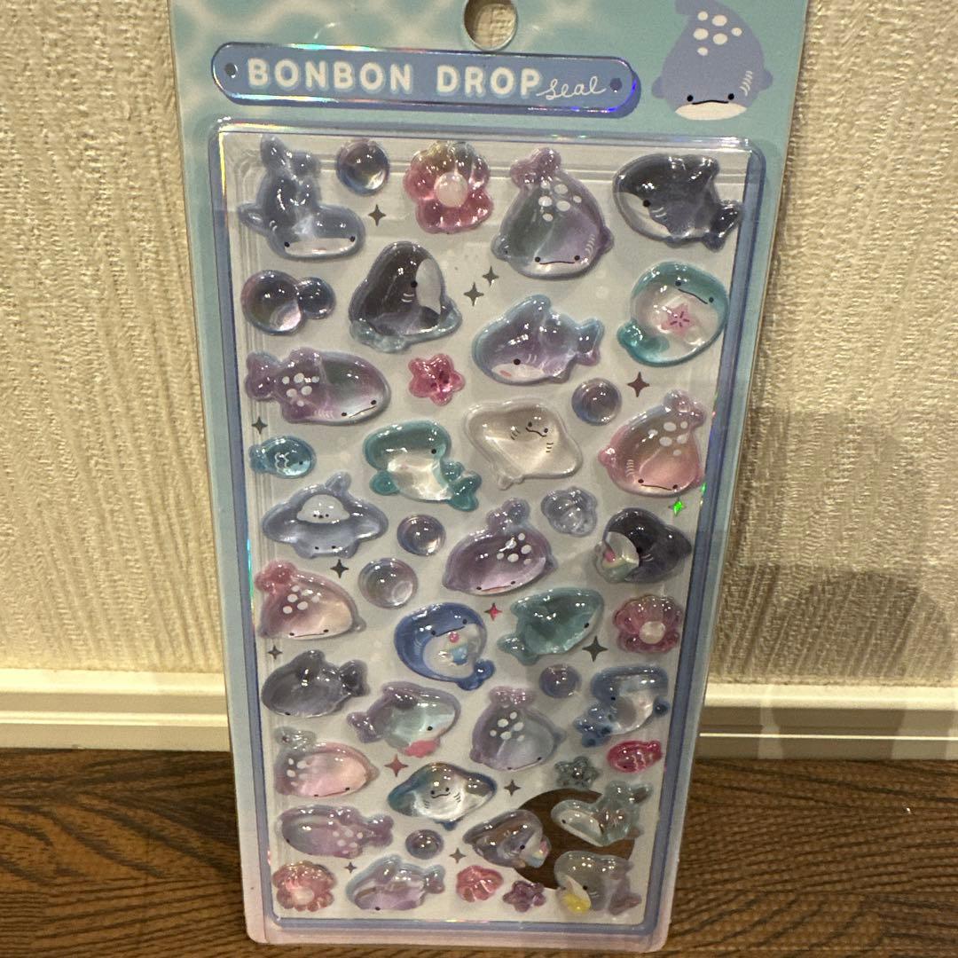 正規品！クーリアボンボンドロップシール 水族館シリーズ　コンプリート6種類