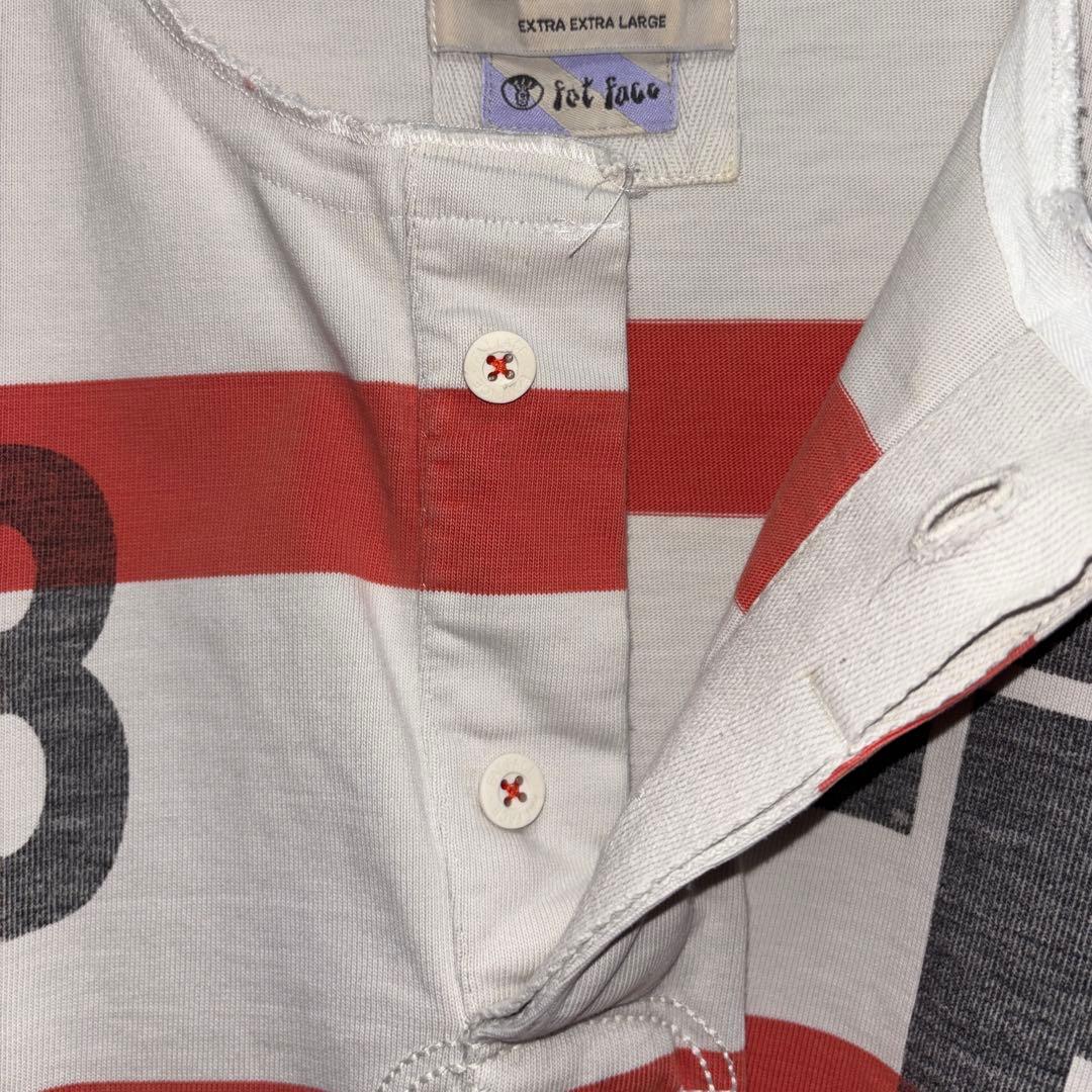 ウェア remake border rugby shirt XXL