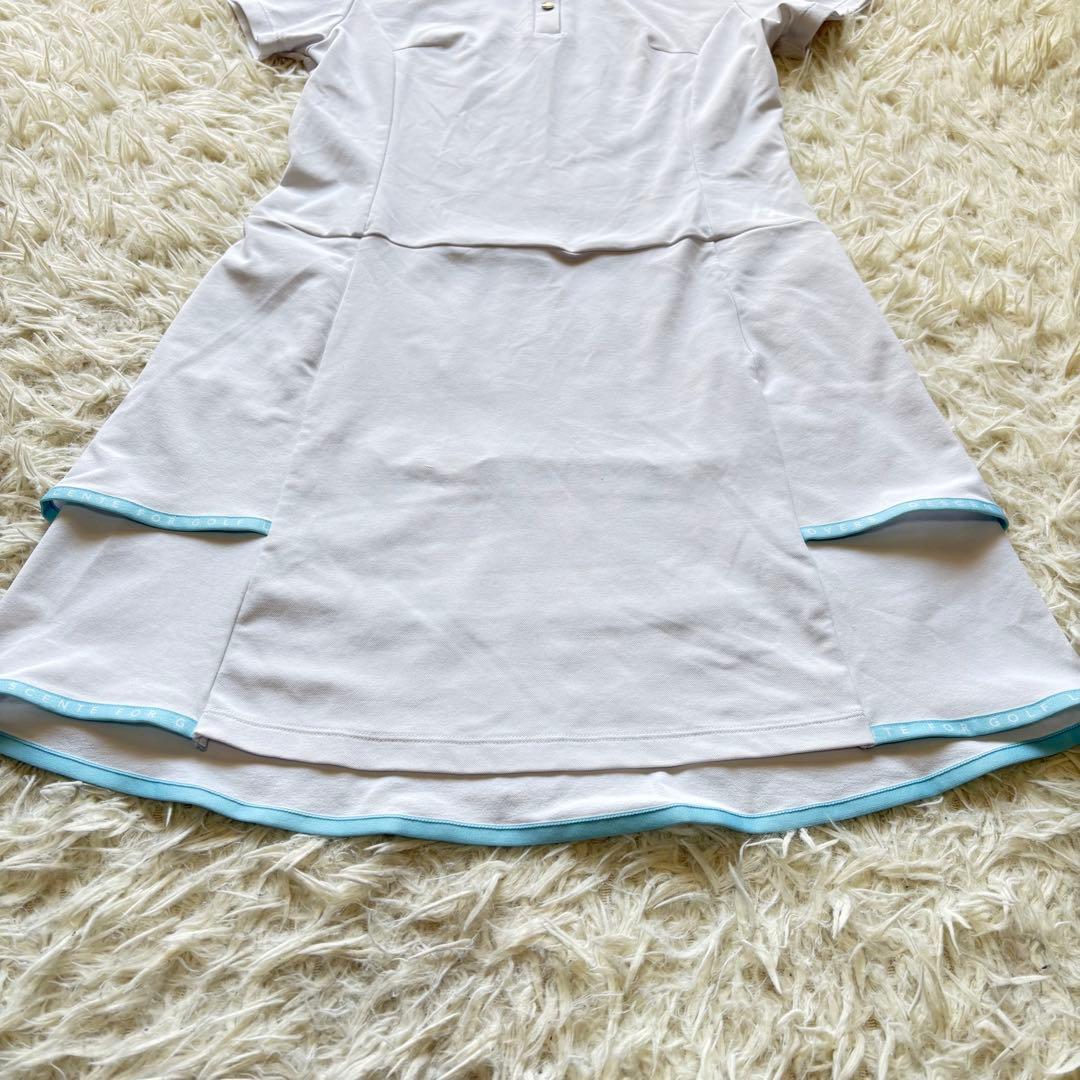 DESCENTE ゴルフウェア　ワンピース ポロ　ホワイト