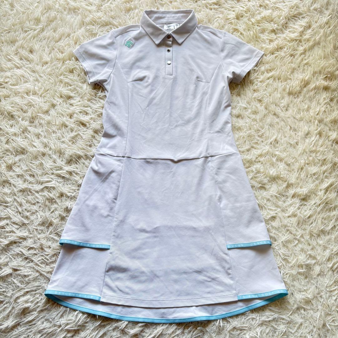 DESCENTE ゴルフウェア　ワンピース ポロ　ホワイト