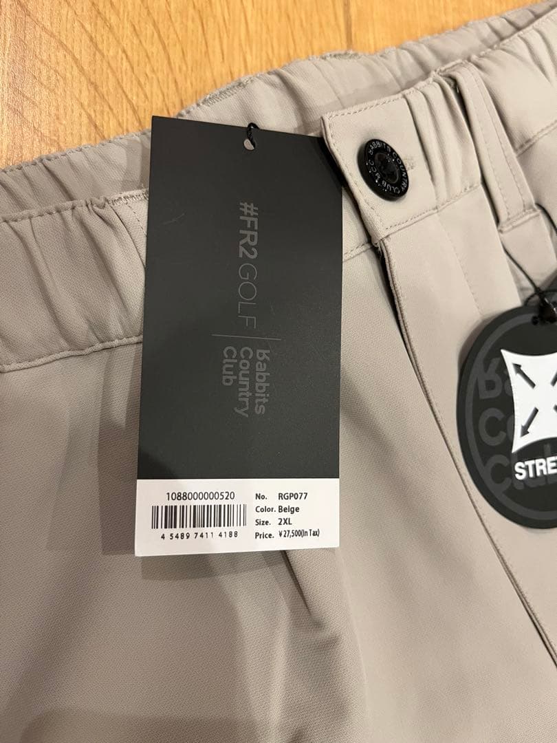 【新品】#FR2 GOLF ストレッチ ベージュパンツ 2XL