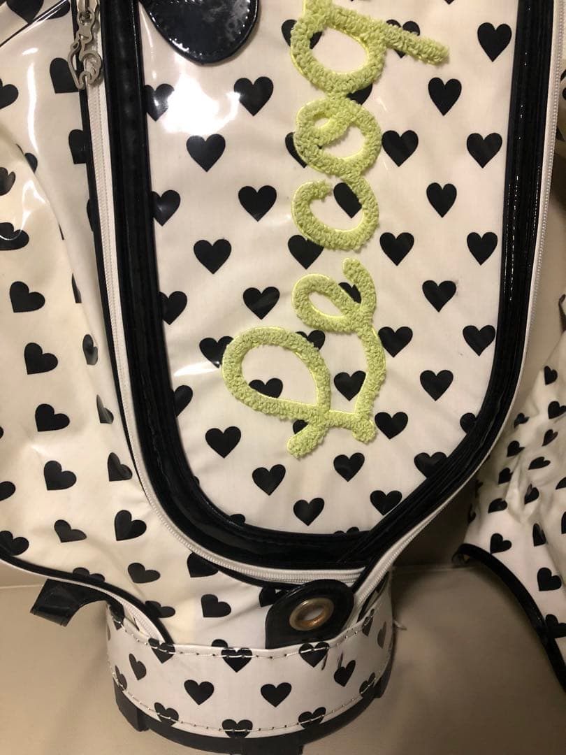 【送料込み】美品　le coq sportif ルコック キャディバッグ　ハート