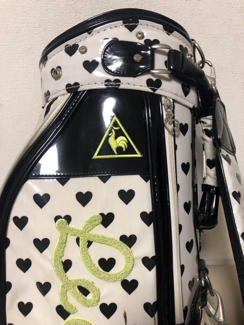 【送料込み】美品　le coq sportif ルコック キャディバッグ　ハート