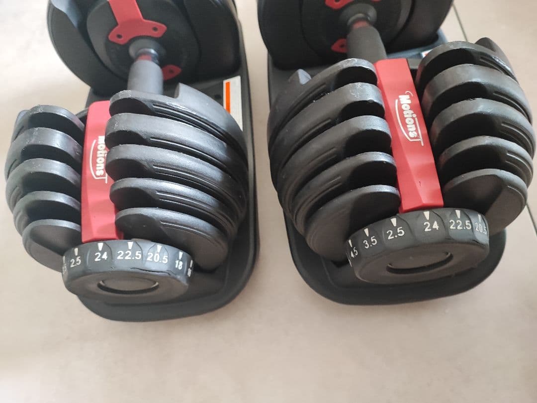 Motionsダイヤル式 可変式ダンベル2.5Kg〜24Kg ②