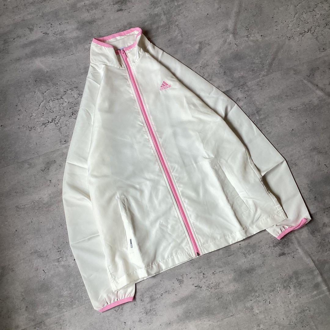adidas アディダス　アウター　ジャージ　ホワイト　ピンク