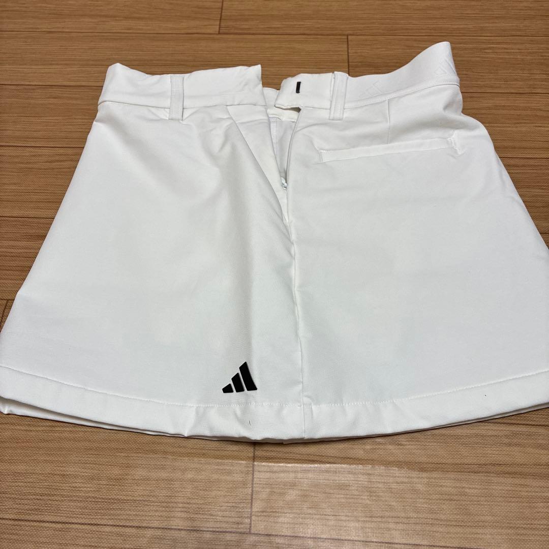 新品 M アディダス ゴルフ　セットアップ　保温長袖ハーフジップ　撥水スカート
