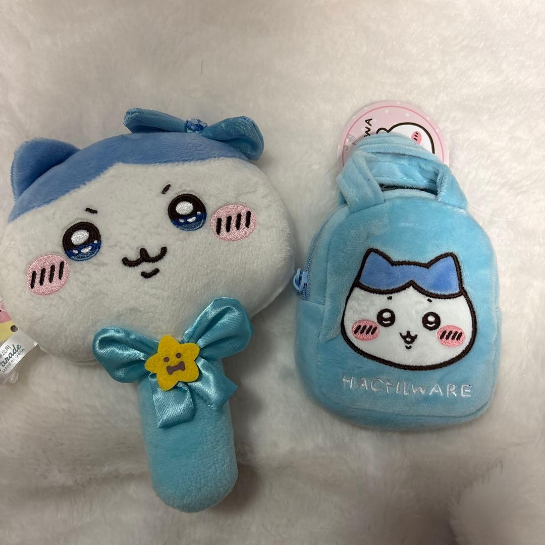 ハチワレ 4本セット ぬいぐるみ2個 てのひらバッグ 超まじかるぬいぐるみミラー