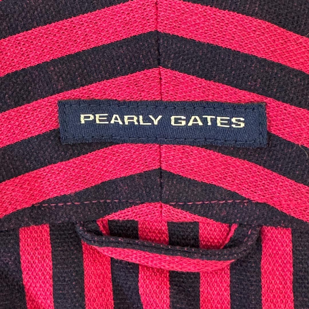 PEARLY GATES 赤黒ストライプシャツ サイズ1