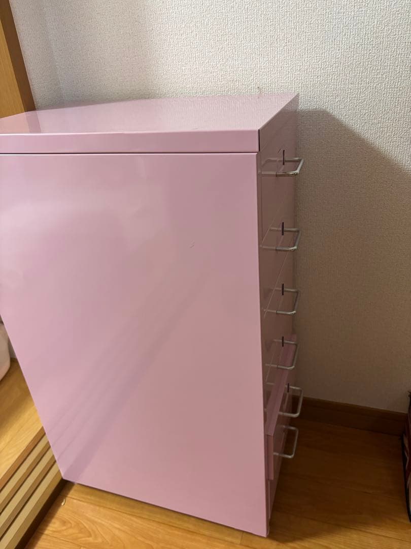 IKEA ヘルメル　ピンク 5段チェスト