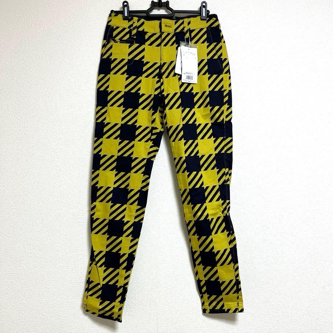 新品　Jack Bunny!! レディースパンツ サイズ0 イエロー×ネイビー