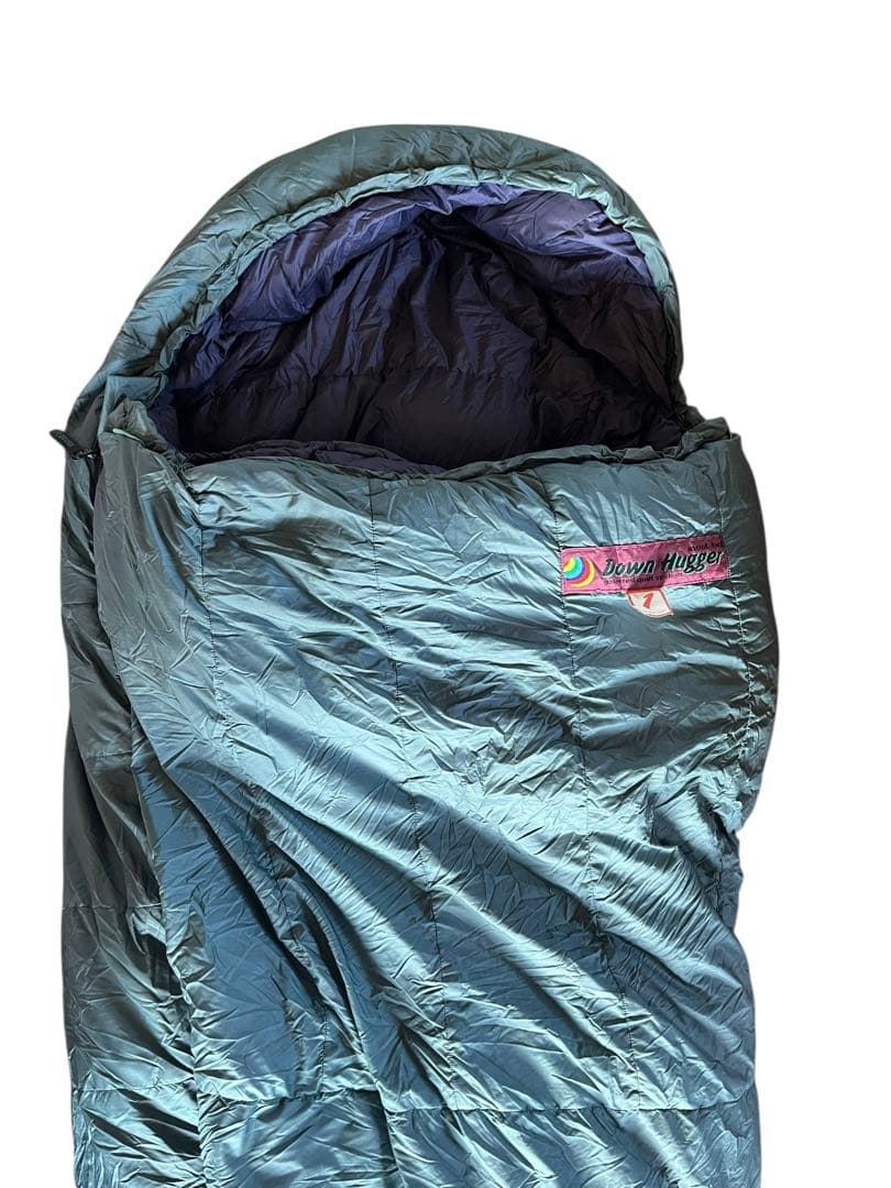 【美品】モンベル　ダウンシュラフダウンハガー#1右ジップ　ストリージバッグ付