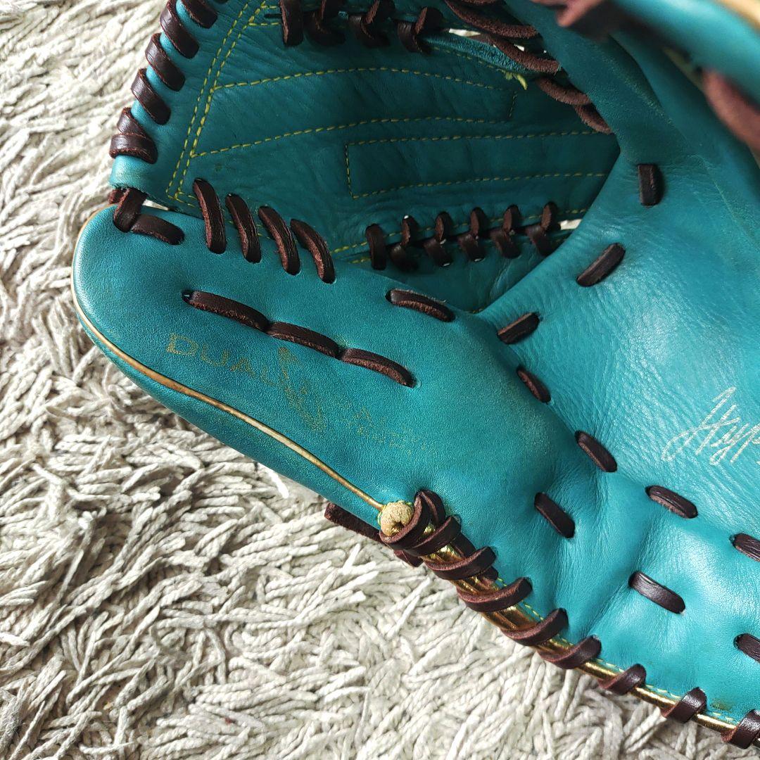 【良品・ターコイズ】Rawlings ローリングス 軟式野球　グローブ　投手用