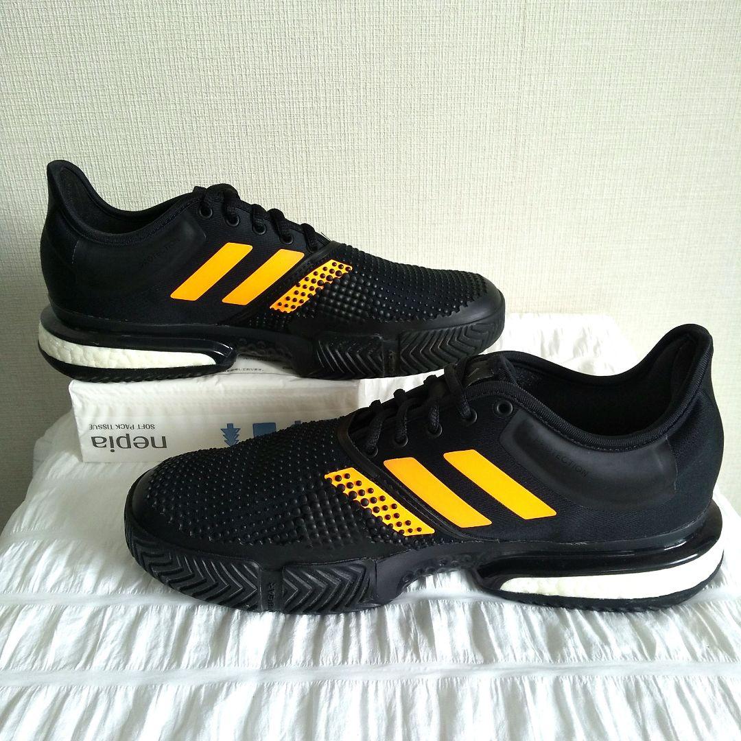 adidas ソール コート ブースト M 26.5cm テニスシューズ 黒