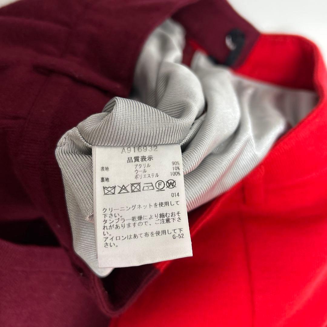 アルチビオ archivio プリーツスカート 赤　36 Sサイズ ウール10%