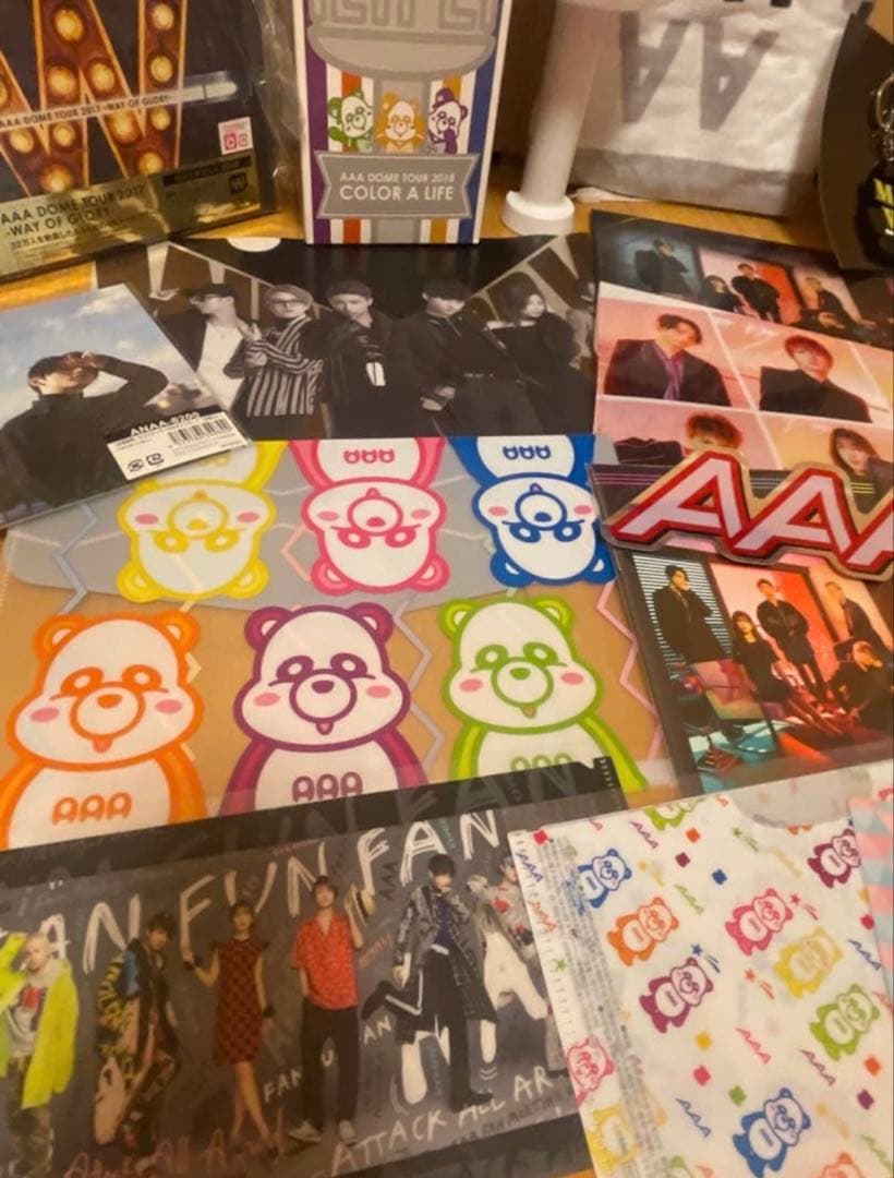 AAAグッズセット(おまけAパンダ黄色ぬいぐるみ付き)