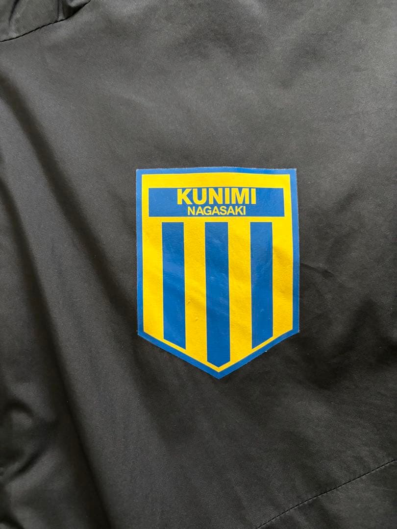 Nike フード付き ブラック ウィンドブレーカー 国見高校サッカー部