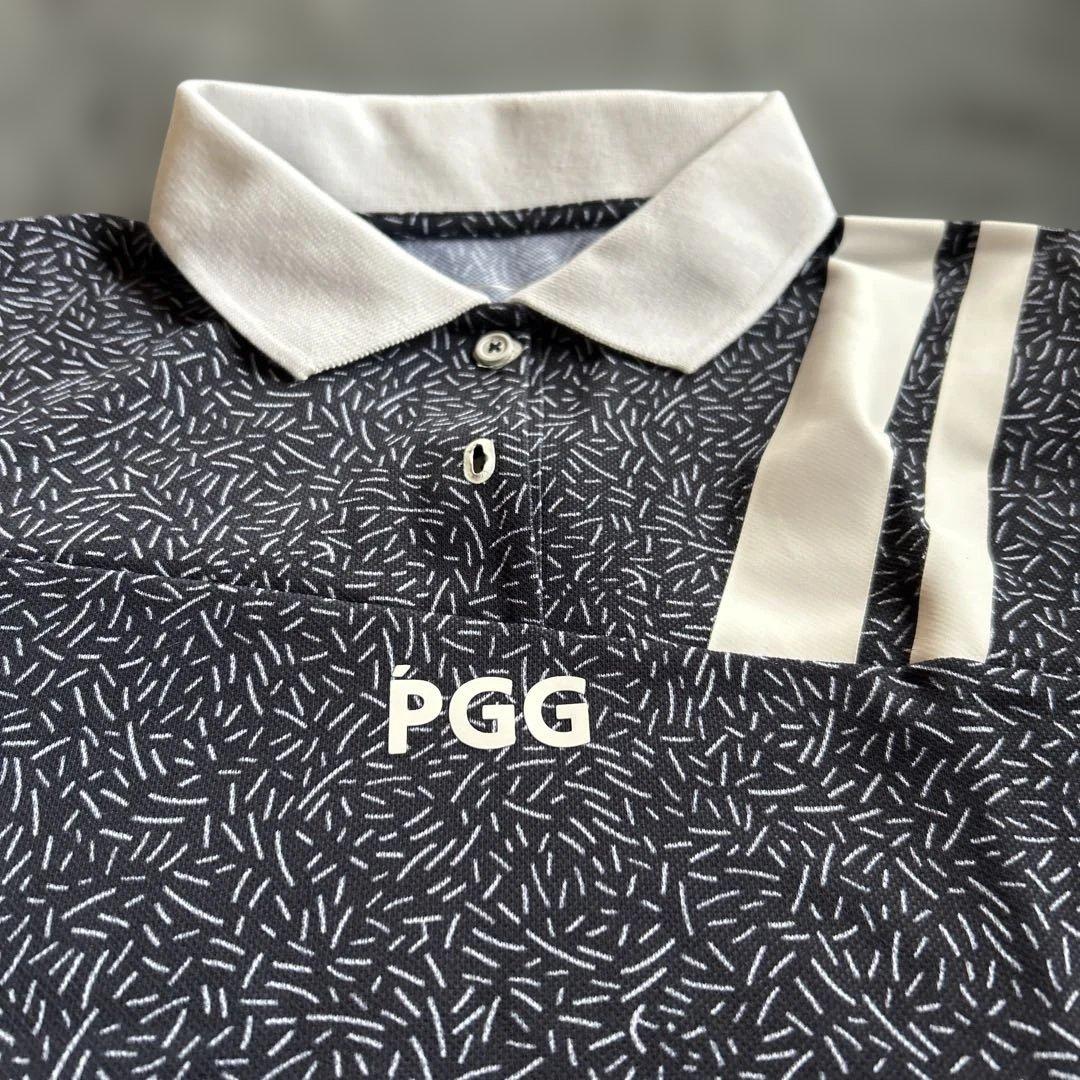 PEARLY GATES プリント柄シャツ ネイビー