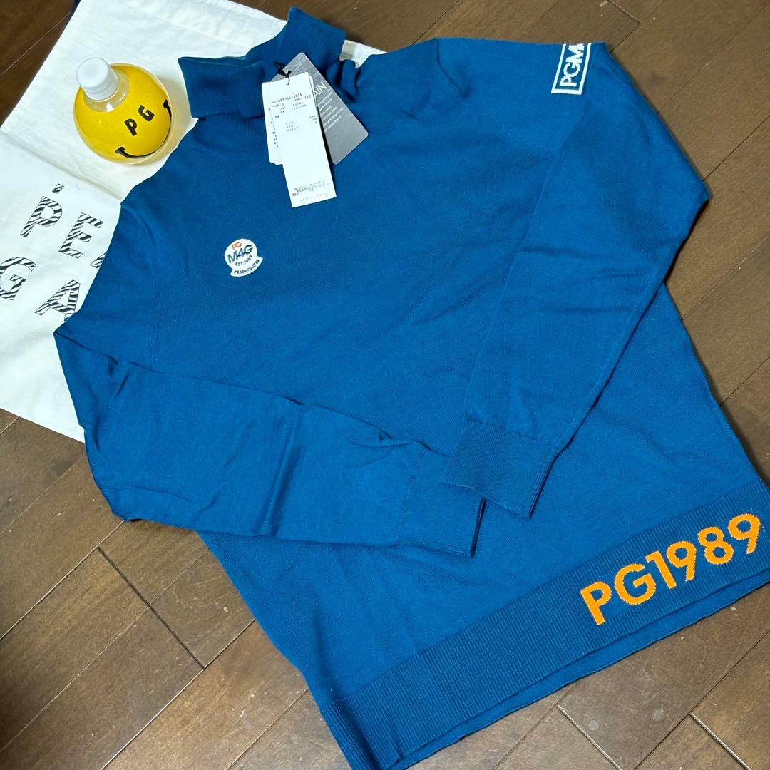 パーリーゲイツPEARLYGATESコットンタートルネックセーター新品未使用0S