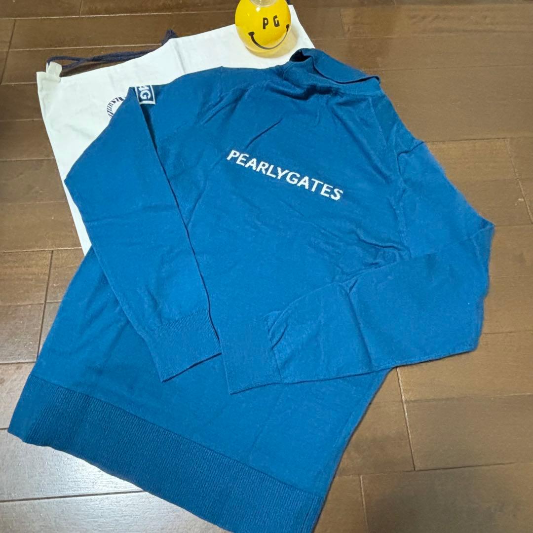 パーリーゲイツPEARLYGATESコットンタートルネックセーター新品未使用0S