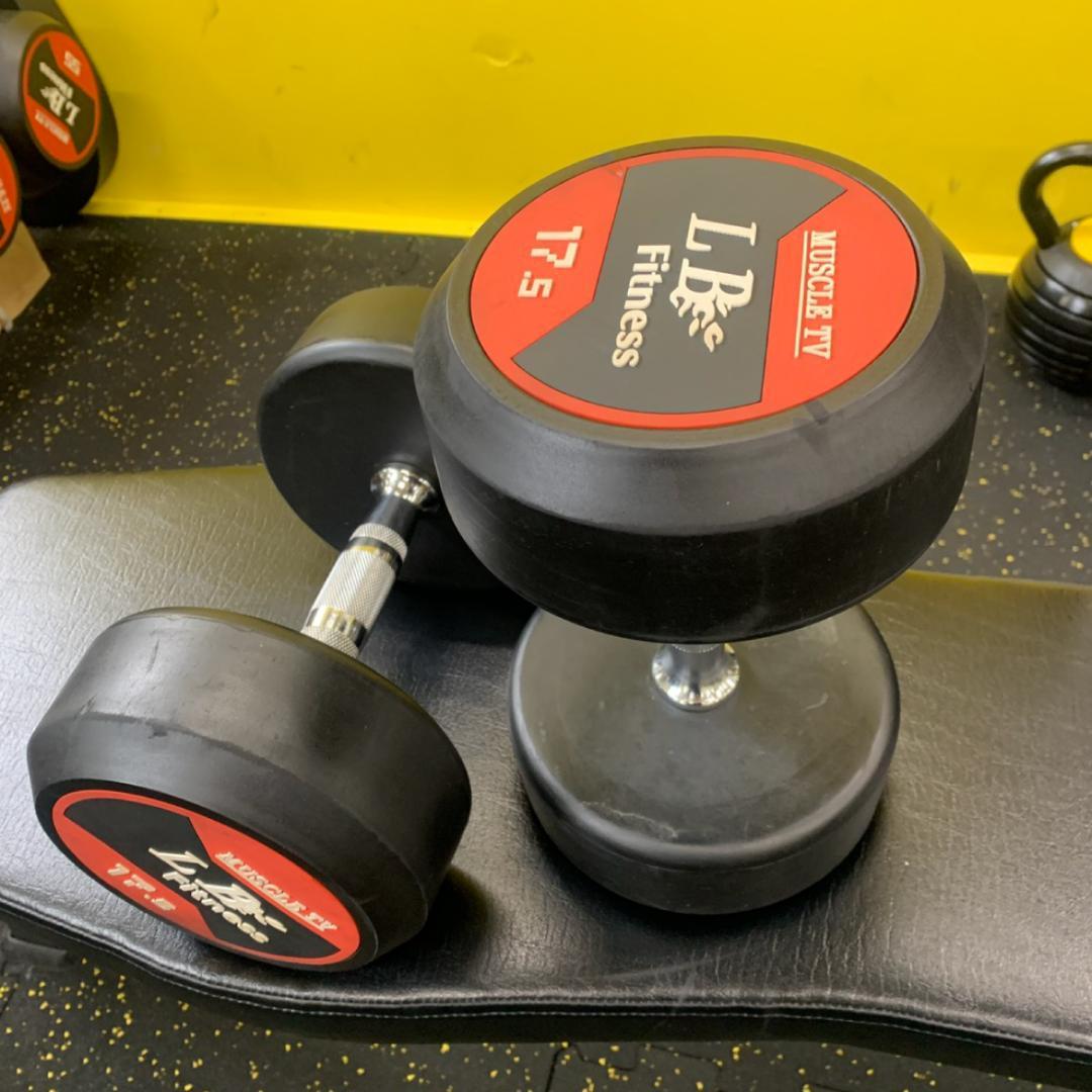 ラバー ダンベル 17.5kg × 2個 セット