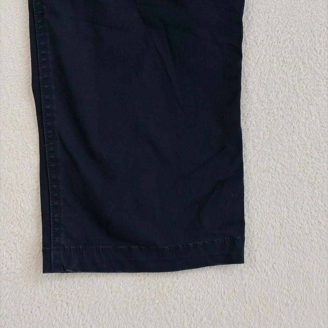 美品【narifuri】サルエル風 サイクル クロップドパンツ 紺 S ベルト付