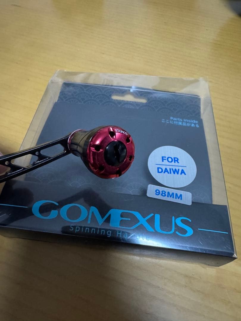 ゴメクサス ダイワ用スピニングダブルハンドル 98MM 美品 リールスタンド付
