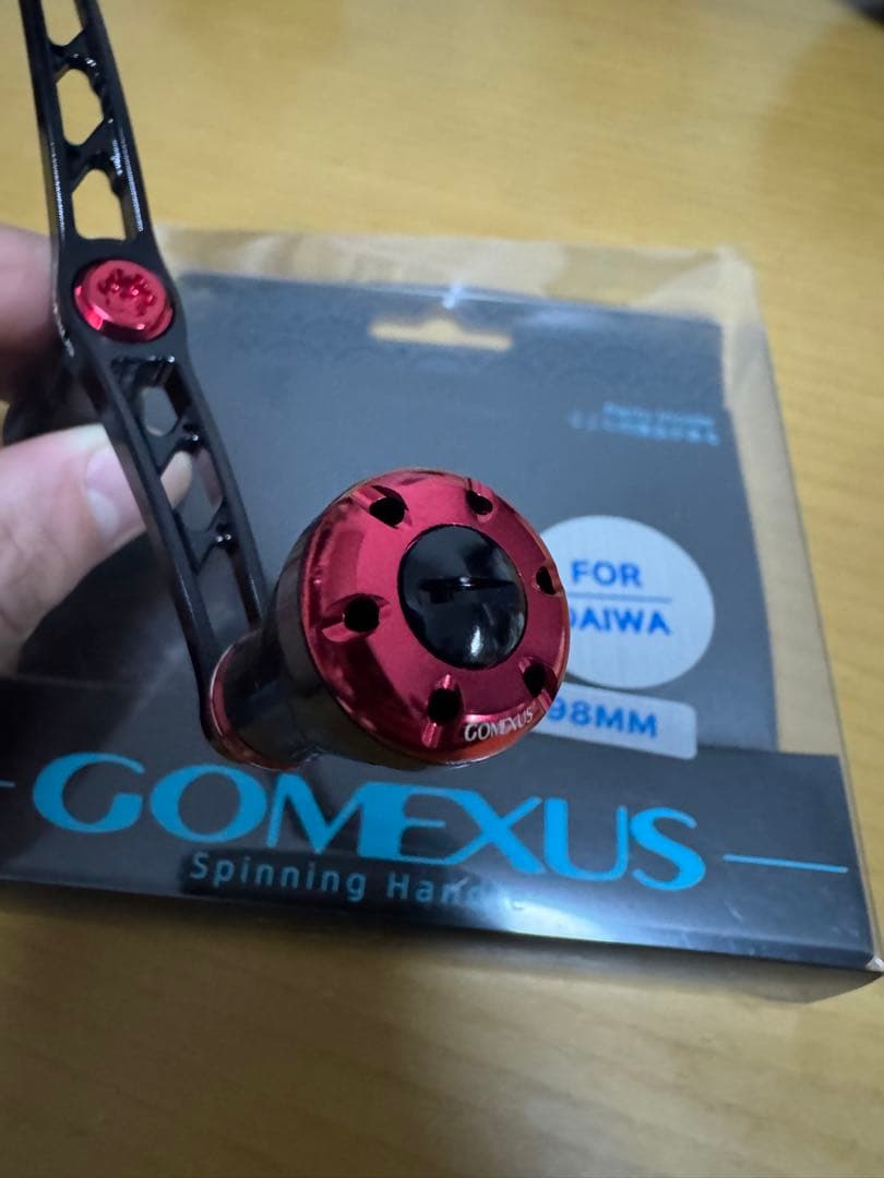 ゴメクサス ダイワ用スピニングダブルハンドル 98MM 美品 リールスタンド付