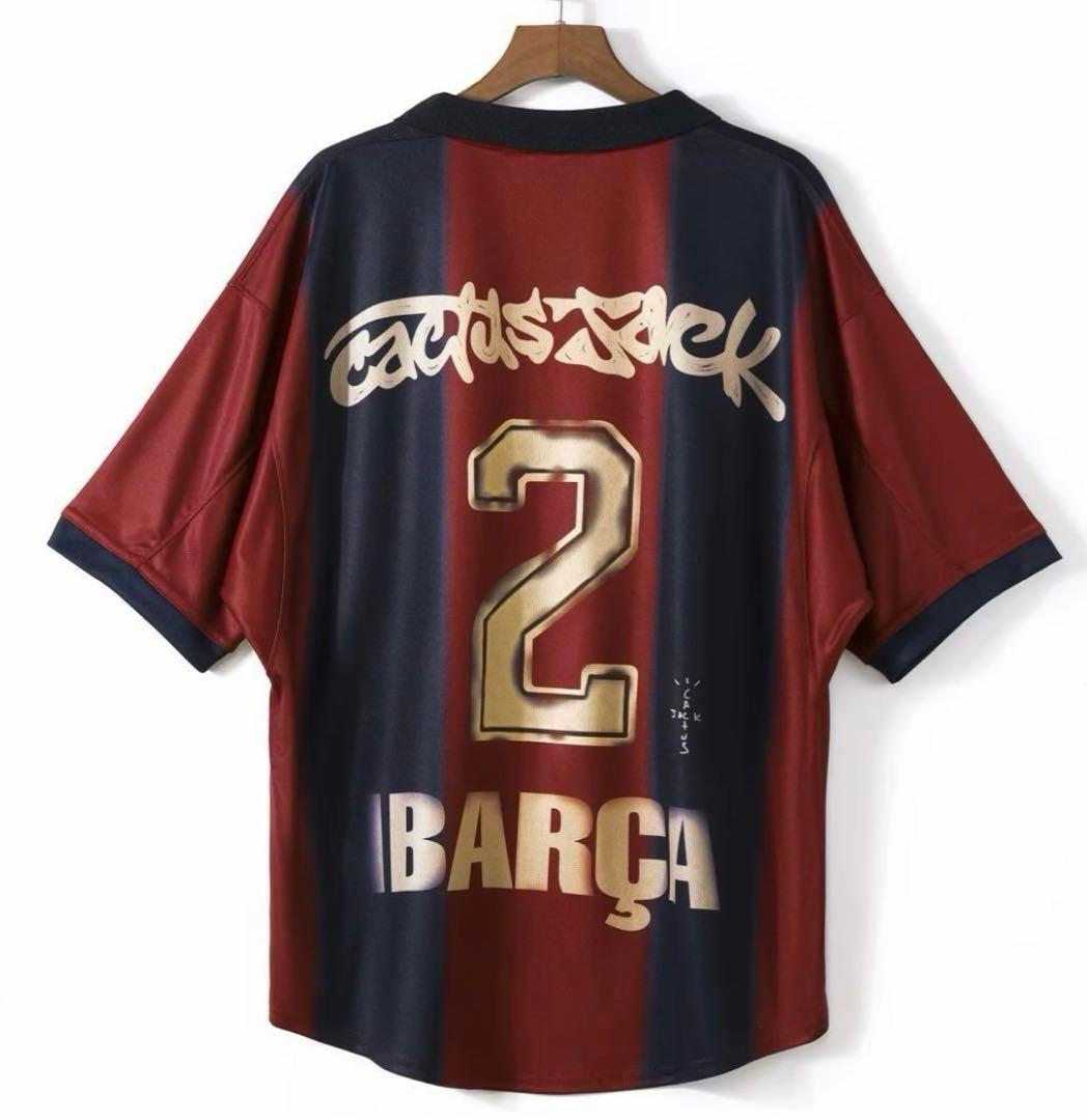 バルセロナ x トラヴィス・スコット ポロ　Mサイズ