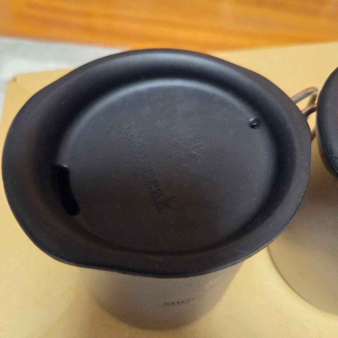 スノーピーク チタンマグカップ 450ml マグ用シリコーンリッド付 2個