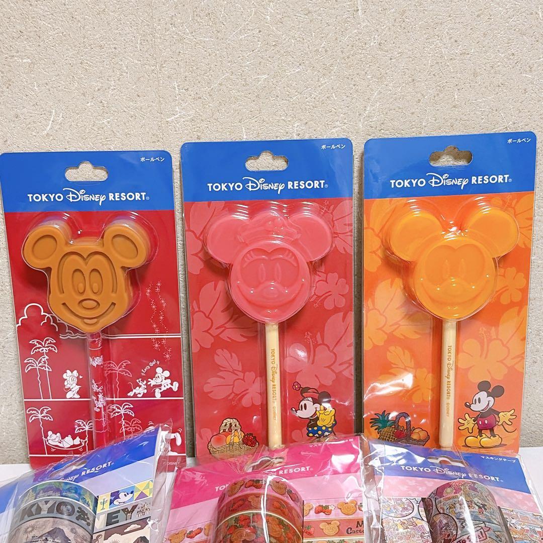 ディズニーリゾート ミッキー ミニー 文具セット マスキングテープ ポストカード