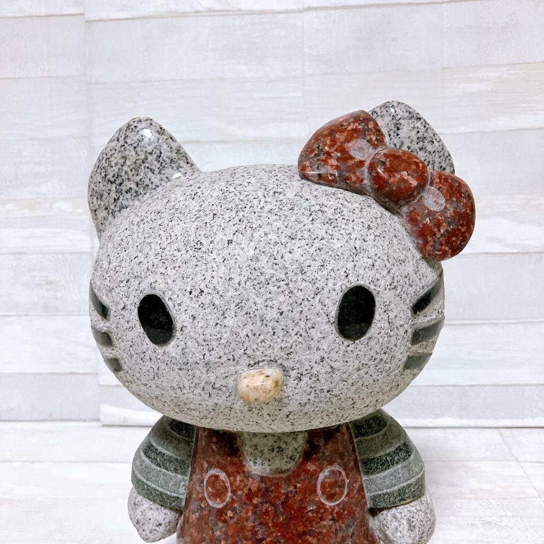 ハローキティ キティーちゃん 石像 御影石 置物 全長約27cm 猫 希少 レア