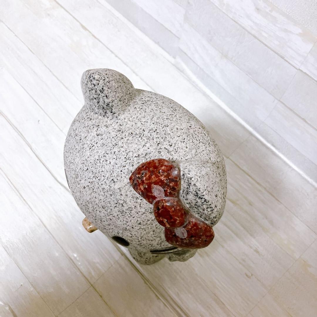 ハローキティ キティーちゃん 石像 御影石 置物 全長約27cm 猫 希少 レア