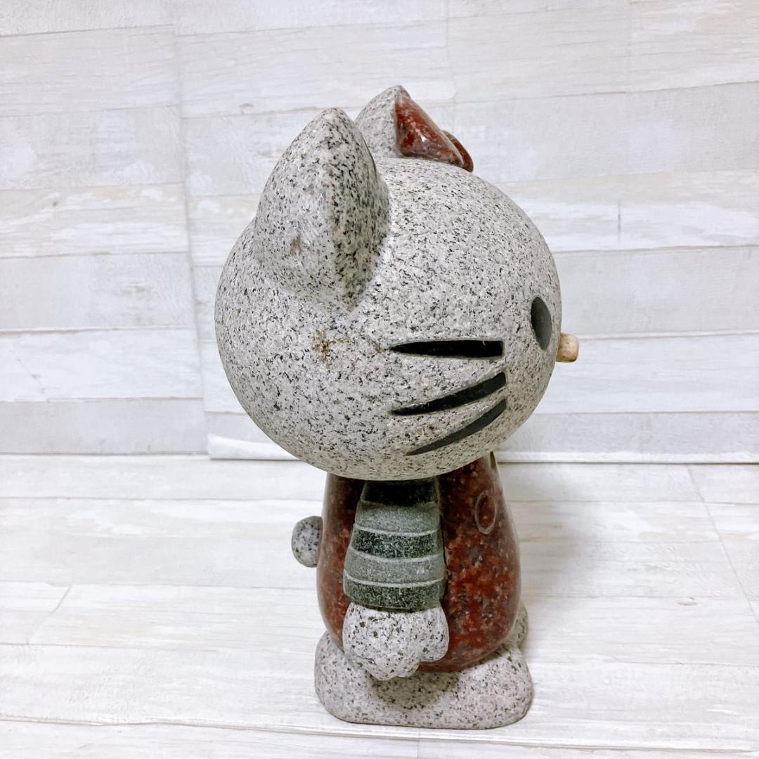 ハローキティ キティーちゃん 石像 御影石 置物 全長約27cm 猫 希少 レア