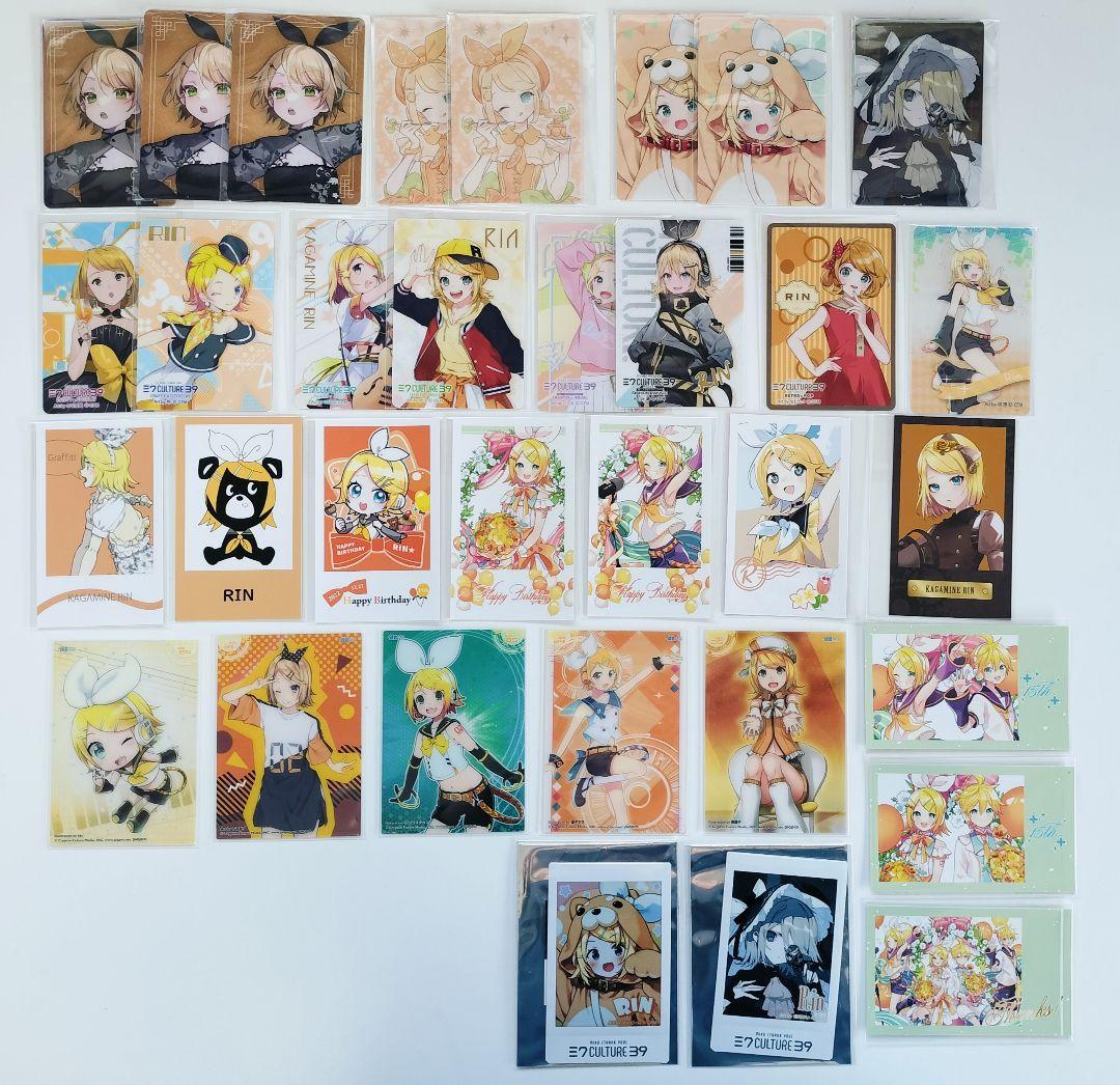 鏡音リン　缶バッジ　アクリルスタンド　カード　チェキ　タペストリー　特典　色紙