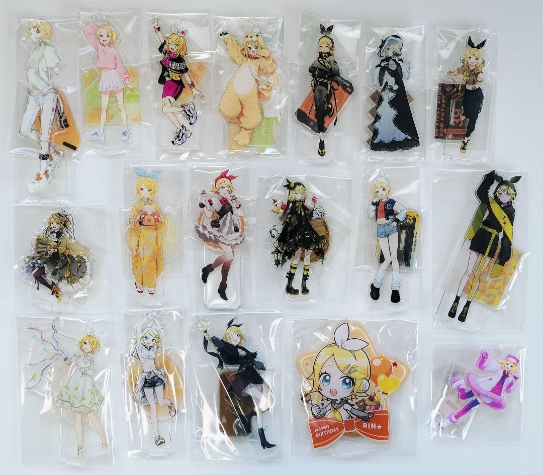 鏡音リン　缶バッジ　アクリルスタンド　カード　チェキ　タペストリー　特典　色紙