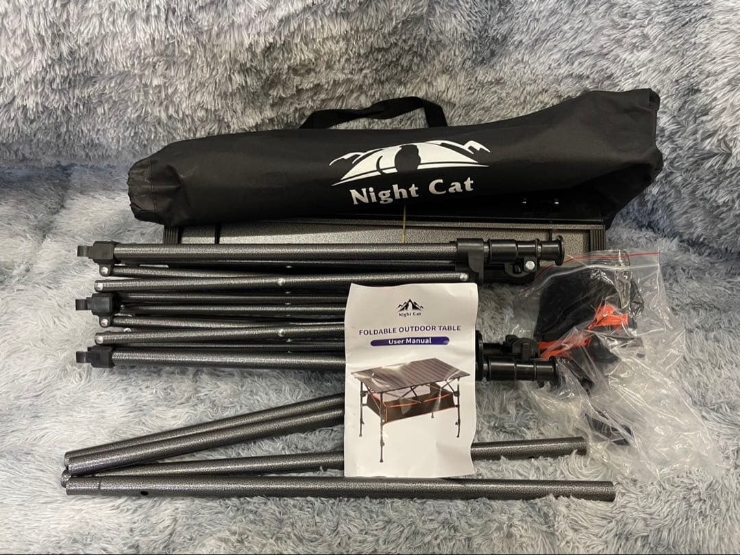 Night Cat アウトドアテーブル 折り畳みテーブル 高さ調整可能