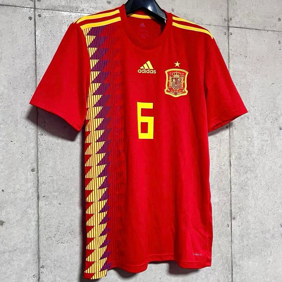【新品/タグ付き】2018ロシアW杯 スペイン代表 ♯6 イニエスタ【Lサイズ】