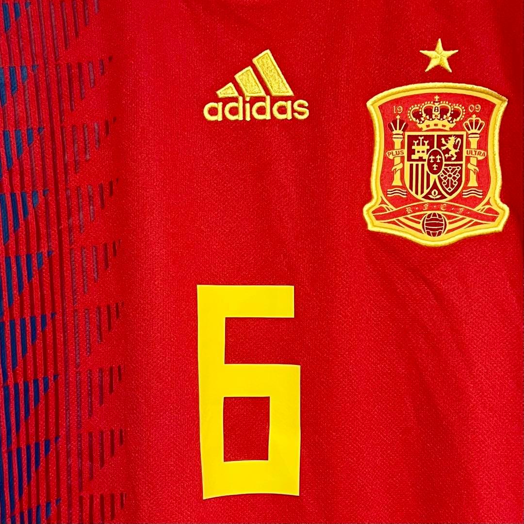 【新品/タグ付き】2018ロシアW杯 スペイン代表 ♯6 イニエスタ【Lサイズ】
