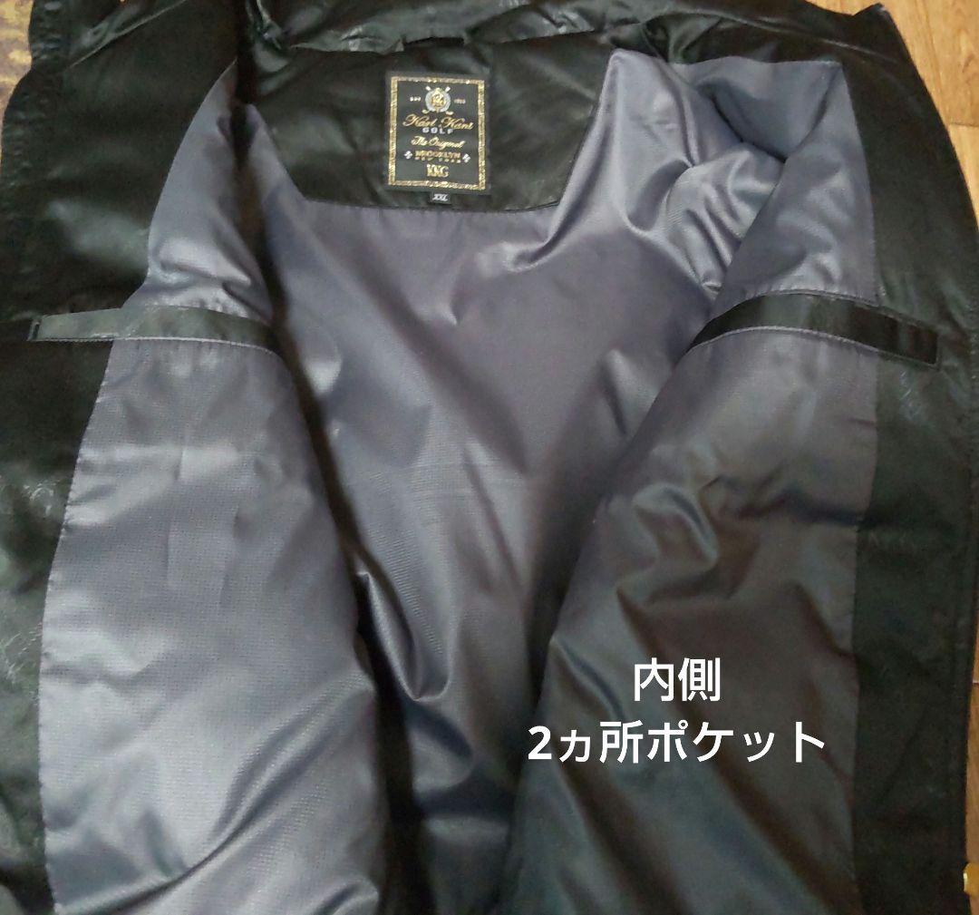 Karl Kani GOLF カールカナイゴルフ 総柄 中綿 ベスト メンズ 黒