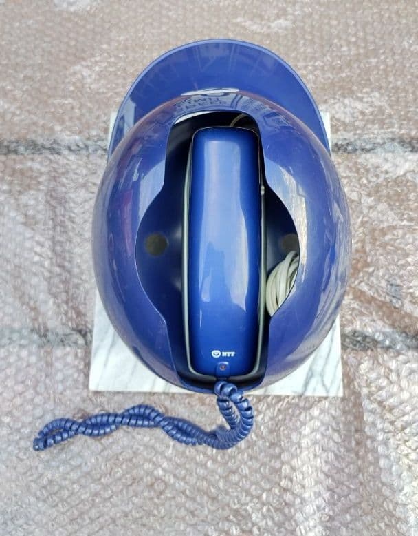 激レア！ 珍品 中日ドラゴンズ　ヘルメット 大理石 電話機　NTT