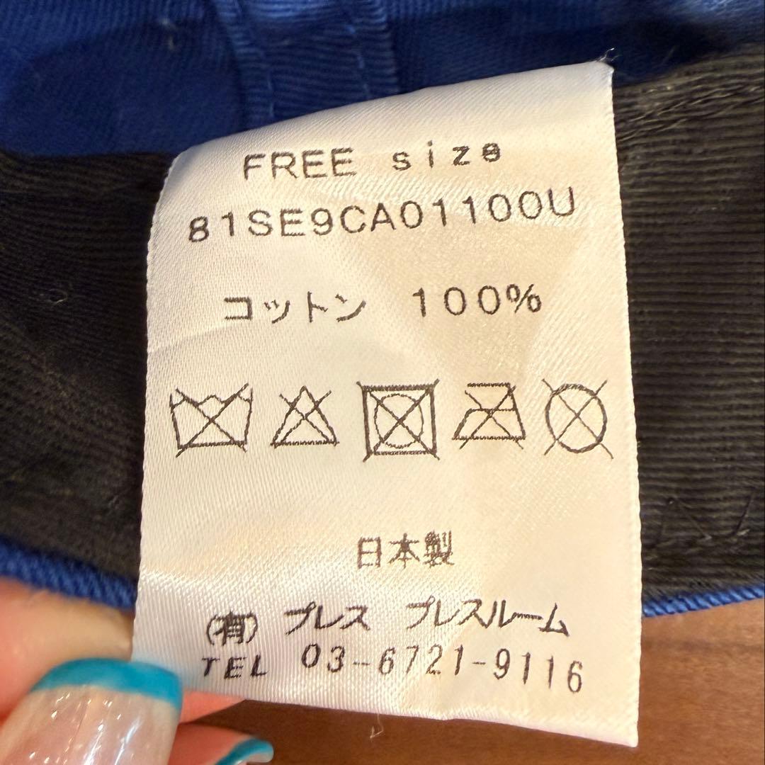 Sergio Tacchini キャップ ブルー ロゴ刺繍 PALMS&CO