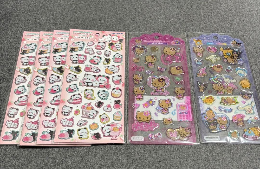 【全部国内正規品】シールおまとめ　9点　サンリオ　もちパン　肉球スクイーズ