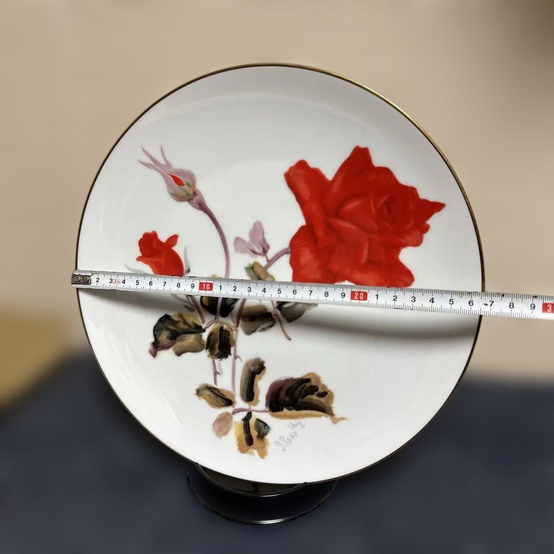 1950年代Noritake 飾り皿 赤いバラ ヴィンテージ