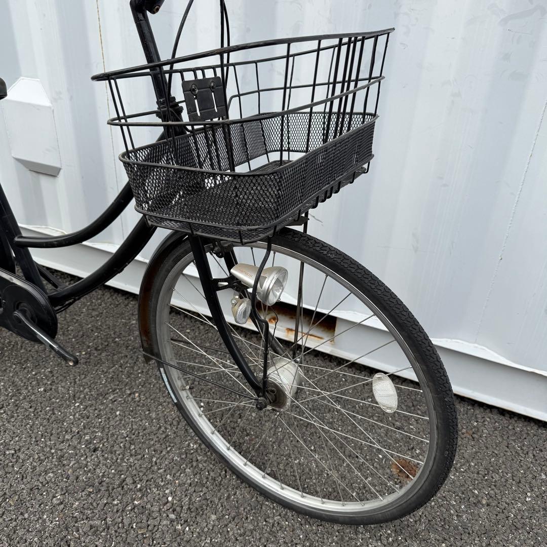 【都内/千葉市引取】ママチャリ 26インチ自転車 カゴ/鍵/オートライト付