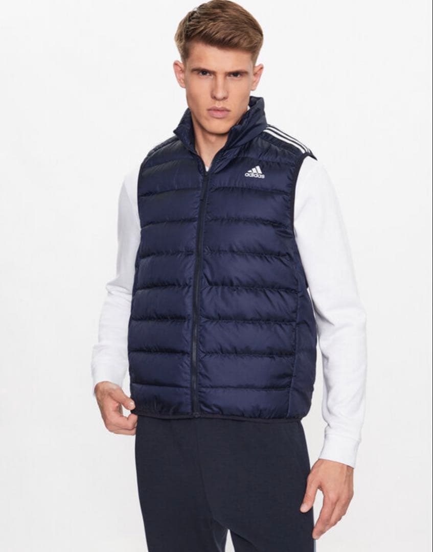 新品　アディダス　エッセンシャルズ ダウンベスト　ゴルフ　ネイビー　2XL