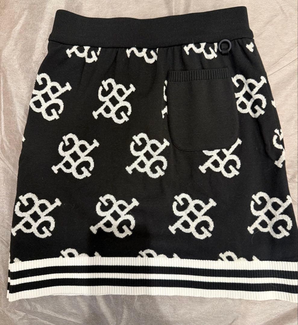 美品 PEARLY GATES ロゴニットスカート ゴルフ レディース サイズ0