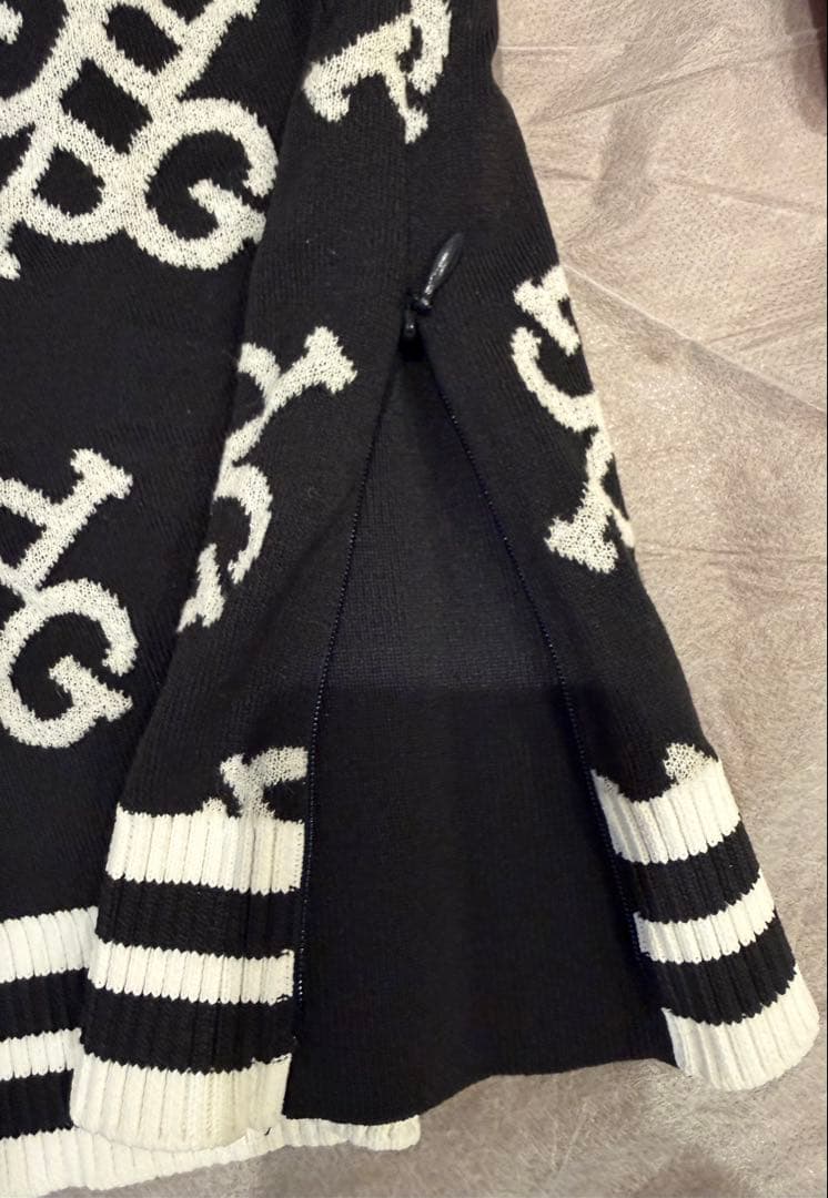 美品 PEARLY GATES ロゴニットスカート ゴルフ レディース サイズ0