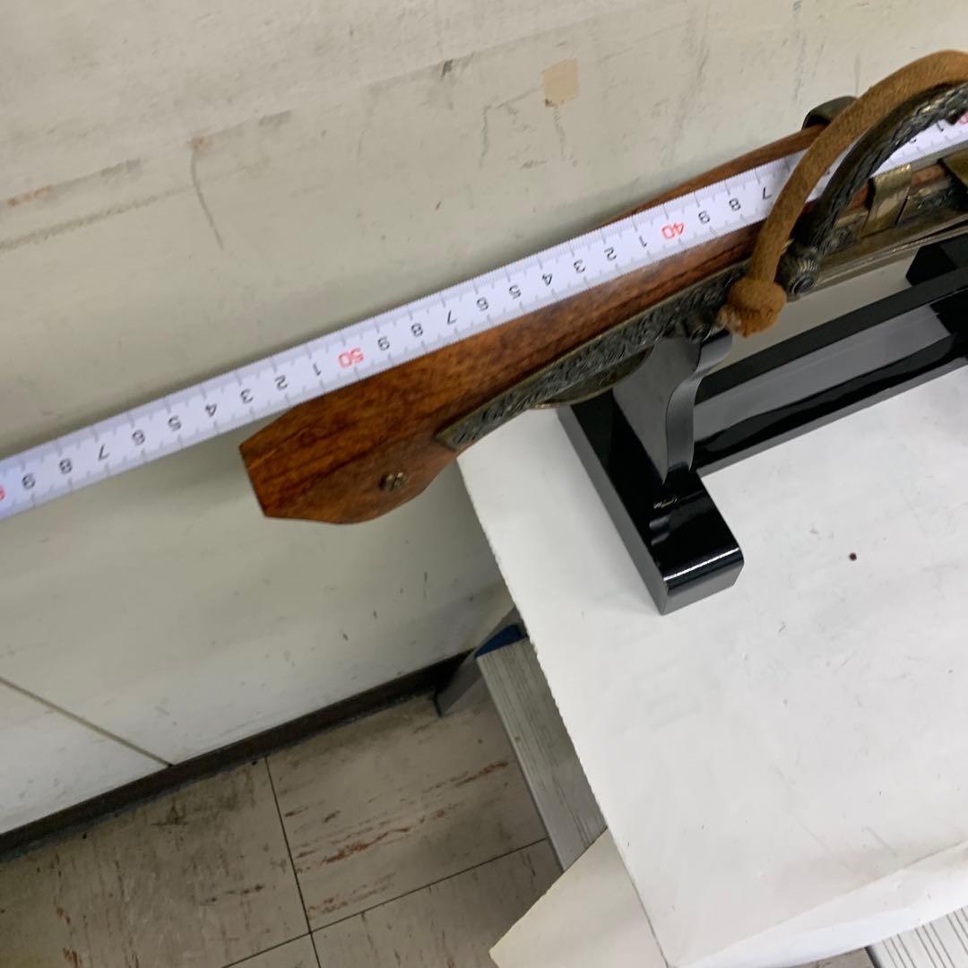 古式銃 装飾銃　インテリア安全銃　木製と金属製 展示用スタンド付き